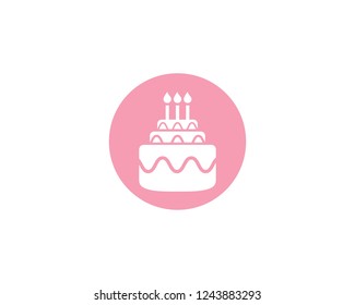 Cake logo vector ilustration template