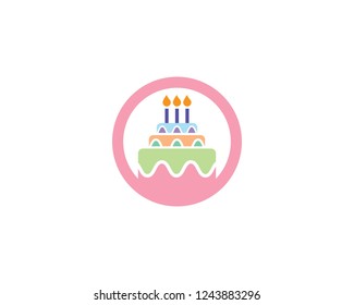 Cake logo vector ilustration template