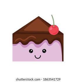 The cake looks happy and smile.