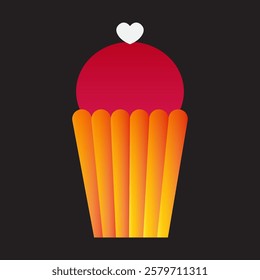 Cake Love Icon Valentine's Gradient Color