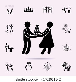 cake for lovers icon. Party icons universal set for web and mobile