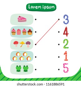 cake matching game vector design