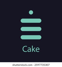 Cake menu icon for navigation button.