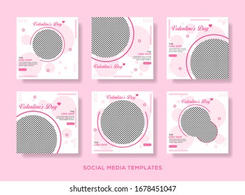 Cake Menü Post Template Social Media Banner für Digital Marketing. Vektorillustration