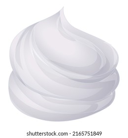 Cake meringue icon cartoon vector. Cream whip. Cookie pastry