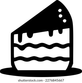 Cake - Minimalist and Flat Logo - Vector illustration