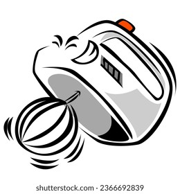 Cake Mixer Vector Mascot Design