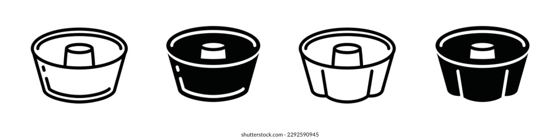 Cake mold icon vector. Cake pan icon symbol in line and flat style. Vector illustration