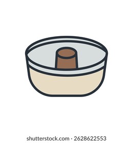 cake mold icons isolated on White Background. Flat style design