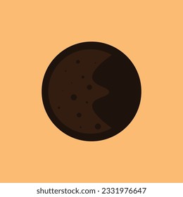 cake moon logo vector design illustration.