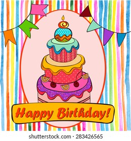 cake with number eight birthday