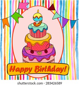 cake with number nine birthday