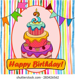 cake with number three birthday