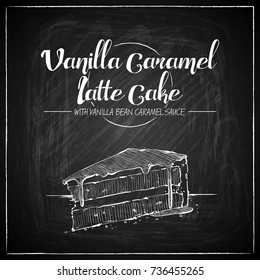 Cake on a chalkboard. Vector collection.