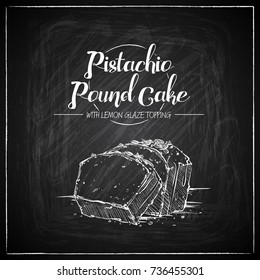 Cake on a chalkboard. Vector collection.