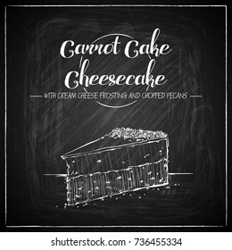 Cake on a chalkboard. Vector collection.