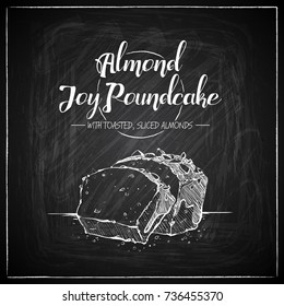 Cake on a chalkboard. Vector collection.