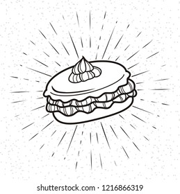 cake on grunge background