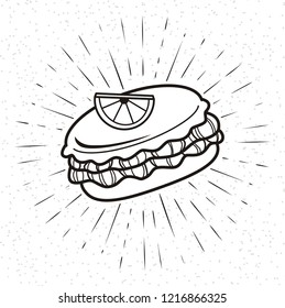 cake on grunge background