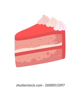 Cake on an isolated background. Vector illustration in a flat style