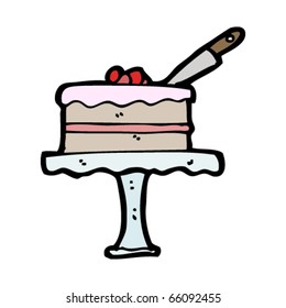 cake on stand cartoon