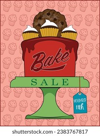 A cake on a stand for sale.