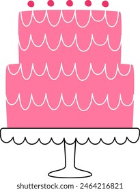 Pastel en la Ilustración vectorial del stand