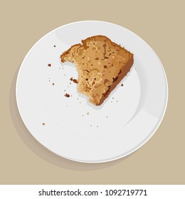 Cake on white plate