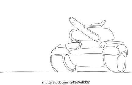 Cake one line continuous. Line art cake isolated on transparent background. Hand drawn vector art.