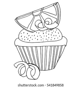 Cake Orange Multicolored Vector