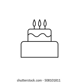 Cake Outline Icon Illustration Vector Sign Symbol