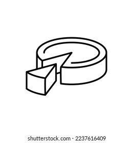 Cake-Umrisssymbol mit dünner Linie