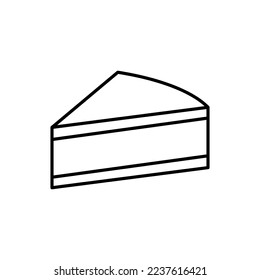 Cake outline icon with thin line