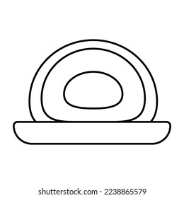 Vektorgrafik-Vektorgrafik von Cake Outline