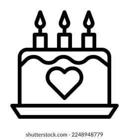 cake outline valentine illustration vector and logo new year icon perfect. Icon sign from modern collection for web. Nice design perfect.
