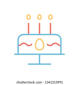 Cake Outline Vector Icon