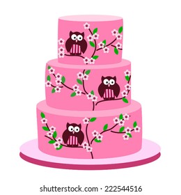 Cake With Owls