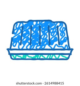 cake package doodle icon sketch vector. cake package sign. isolated symbol illustration