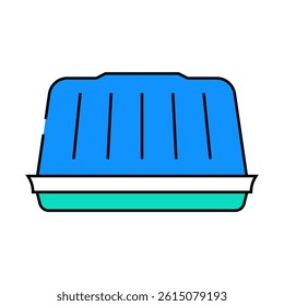cake package line icon vector. cake package sign. isolated symbol illustration