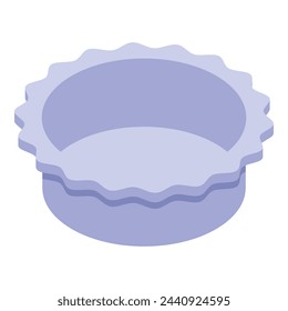 Cake pan icon isometric vector. Metal baking. Mold equipment