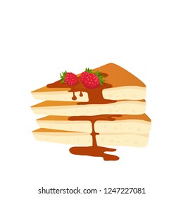 cake, pancakes with chocolate for the menu