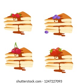 cake, pancakes with chocolate for the menu