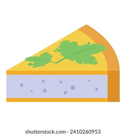 Cake with parsley icon isometric vector. Plant food. Nature healthy