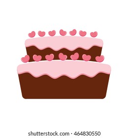 cake party cream bakery birthday icon. Isolated and flat illustration. Vector graphic