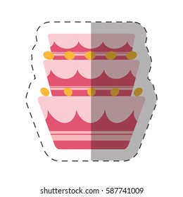 cake party dessert shadow vector illustration eps 10