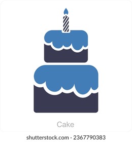 Concepto de pastel e icono de fiesta