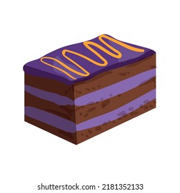 Cake pastries and cheesecakes. Vector illustrations of sweets isolated on white background.