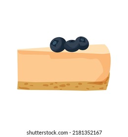 Cake pastries and cheesecakes. Vector illustrations of sweets isolated on white background.