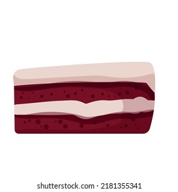 Cake pastries and cheesecakes. Vector illustrations of sweets isolated on white background.