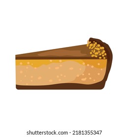 Cake pastries and cheesecakes. Vector illustrations of sweets isolated on white background.
